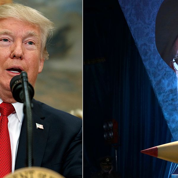 USA:s president Donald Trump och Irans ledare ayatolla Khamenei.