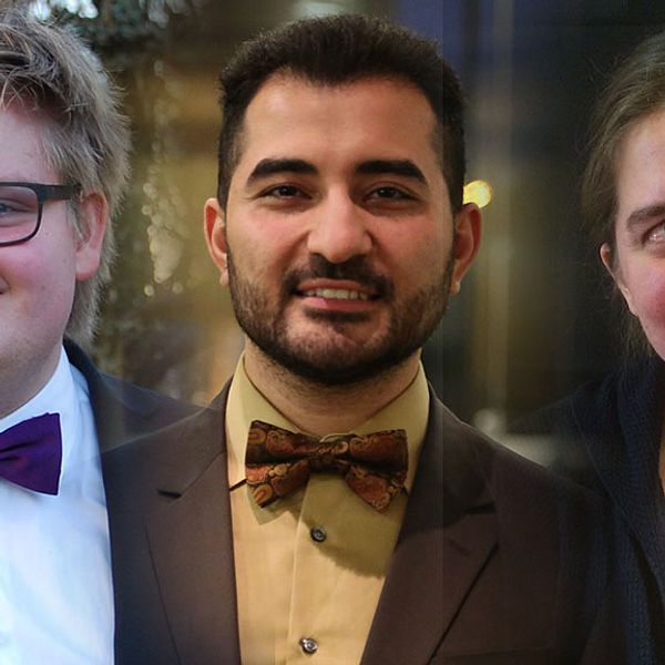 Jonathan Elebjörk Wahlström, ordf. Unga Hörselskadade (UH), Laith Fathulla, ordf. Sveriges Dövas Ungdomsförbund (SDUF) och Teresia Lindberg, ordf. Dövblind Ungdom (DBU).