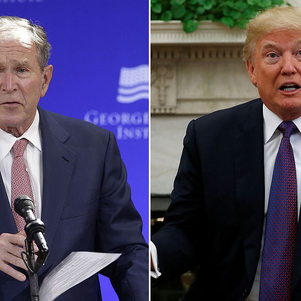 Förre presidenten George W Bush i ett takl: ”Vi kan inte önska bort globaliseringen”
