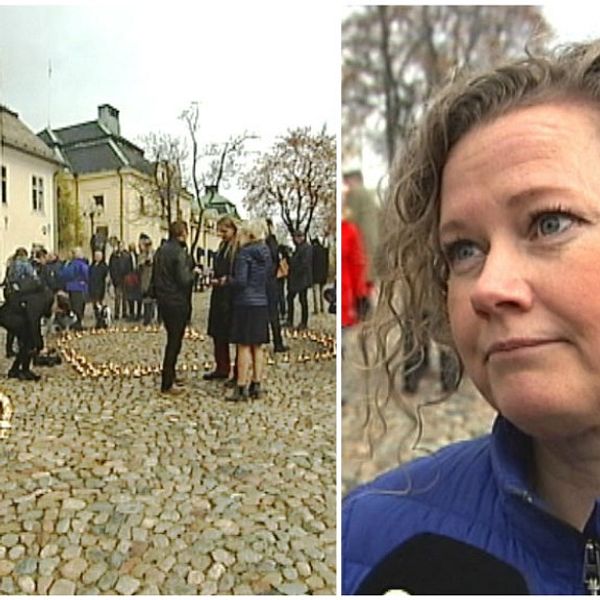 Torg med marschaller i form av hjärtan och kvinna