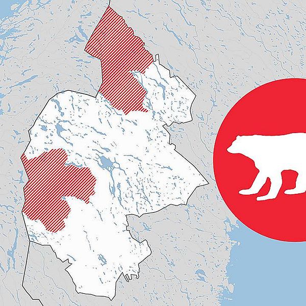 kartgrafik över områden i Jämlands län