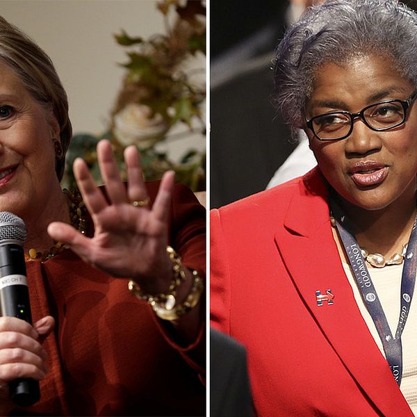 Hillary Clinton och Donna Brazile