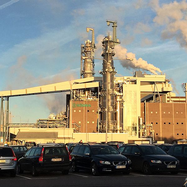 Södras pappersmassafabrik utanför Mönsterås
