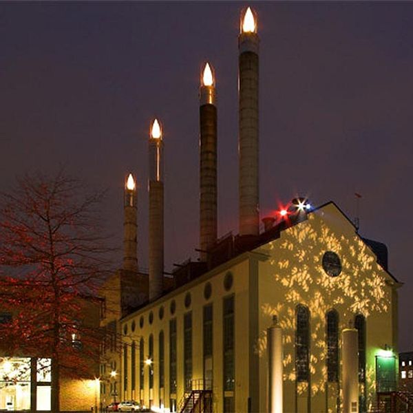 Värmekyrkan i Norrköping, världens största adventsljusstake.