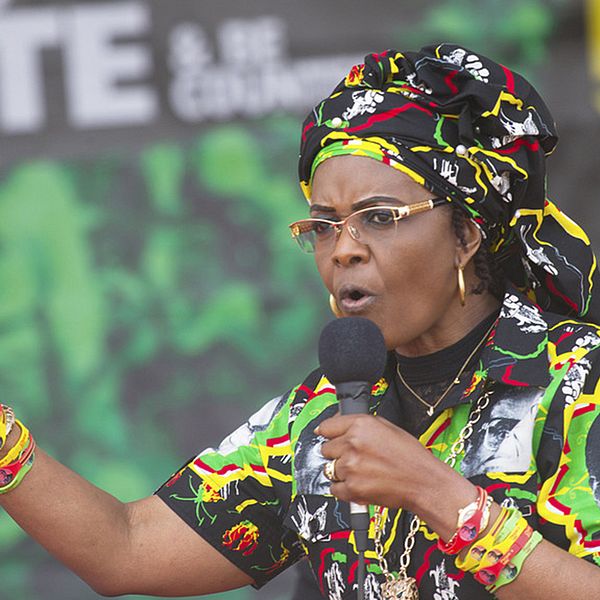 Zimbabwes första dam Grace Mugabe eftersträvar presidentposten efter sin make Robert Mugabe.