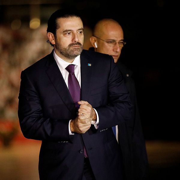 Saad al-Hariri besökte sin faders grav vid återkomsten till Beirut