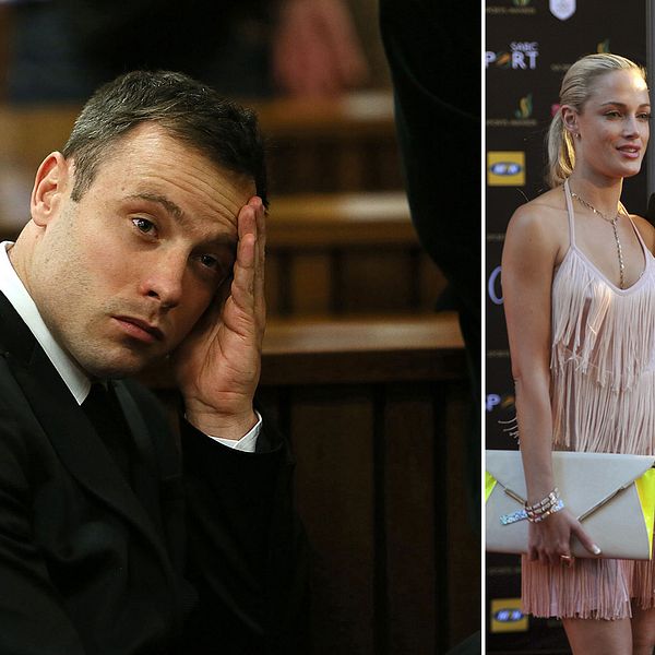 Oscar Pistorius tillsammans med flickvännen Reeva Steenkamp