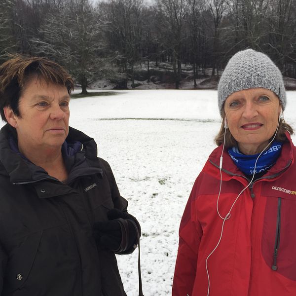 Christina Jedenberg (till vänster) och Ingela Bang Larsson (till höger) är båda upprörda över planerna för Stora Torp