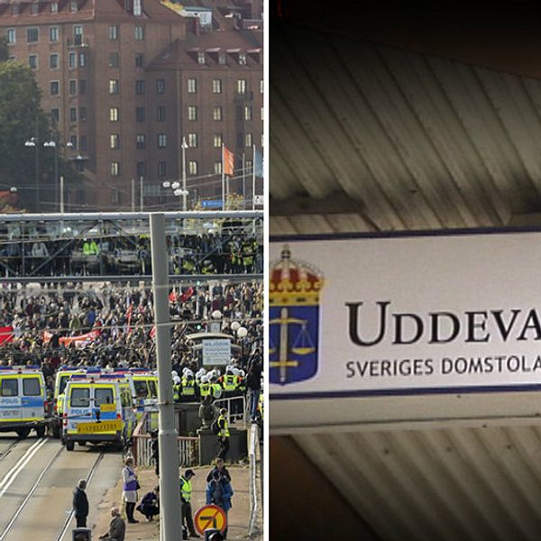 Ung man dömdes för bland annat för våldsamt upplopp i samband med NMR:s demonstration i Göteborg tidigare i november.