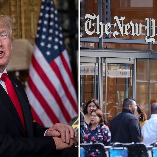 Donald Trump har flera gånger riktat hård kritik mot New York Times. Presidenten gör däremot fortfarande intervjuer med tidningen.