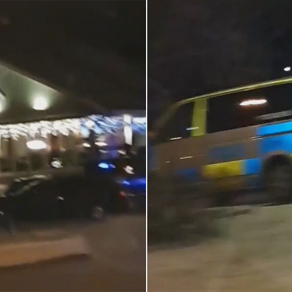 Stort polispådrag efter skottlossningen på pizzerian i Uppsala.