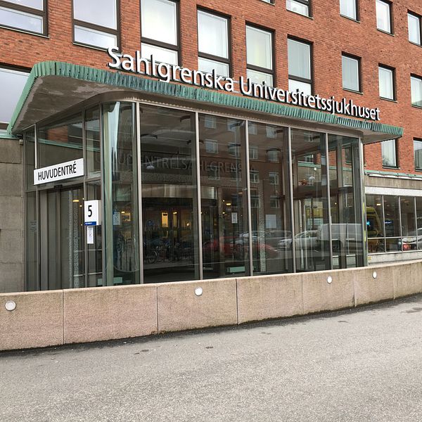 Sahlgrenska Universitetssjukhus huvudentré.