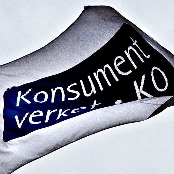 Flagga med Konsumentverkets logga
