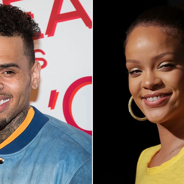 R'n'b-stjärnan Chris Brown och sångerskan Rihanna.