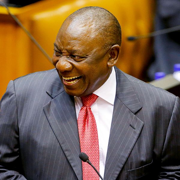 Cyril Ramaphosa, vald till ny president i Sydafrika.