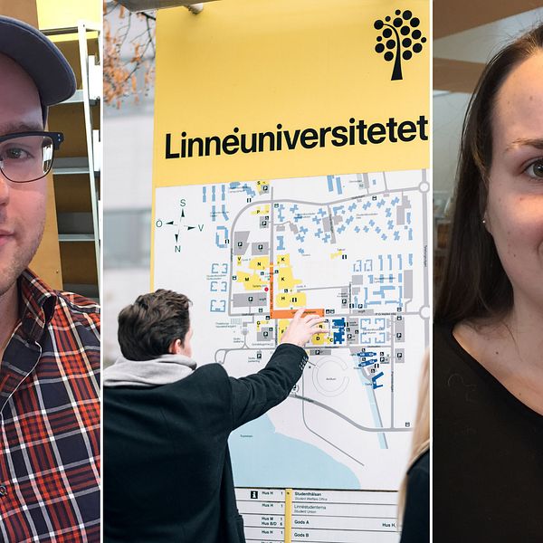 Linnestudenterna Linus Bergström och Angelica Rosell.
