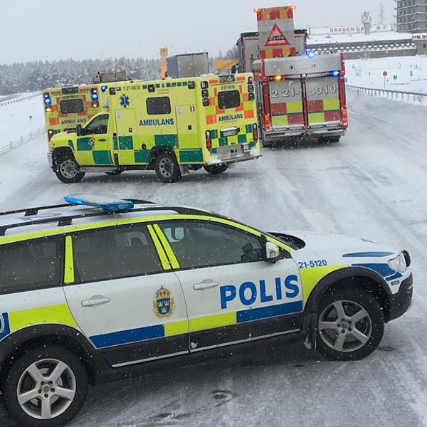 På kort tid inträffade två trafikolyckor på E4 norrgående vid Dragon gate söder om Gävle.
