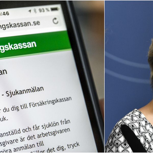 Sjukanmälan i Försäkringskassans app och Annika Strandhäll (S)