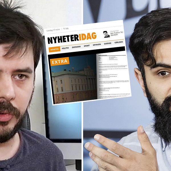 Nyheter Idags Chang Frick (till vänster) och moderate riksdagsledamoten Hanif Bali (till höger).