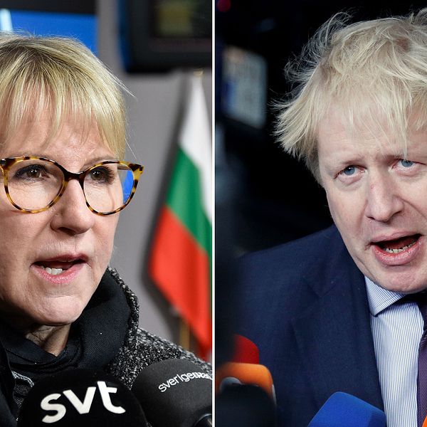 Margot Wallström och Boris Johnson.