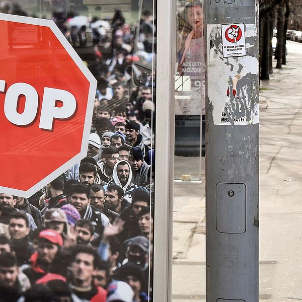 Valaffisch i Budapest som propagerar mot invandring