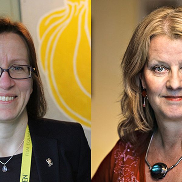 Ulrika Facht, medieanalytiker för Nordicom och Annika Hellström, producent & aktivist på Dorisfilm.