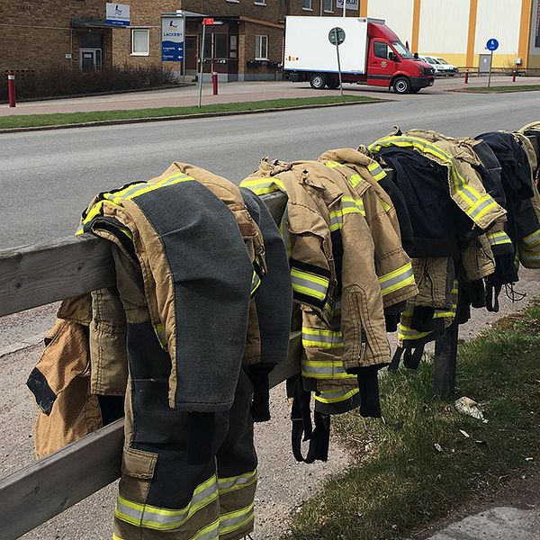 kläder efter branden i Kalmar