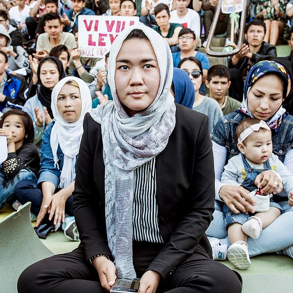 Fatemeh Khavari, talesperson för nätverket Ung i Sverige, som vill stoppa utvisningarna till Afghanistan.