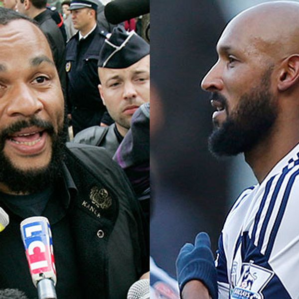 Dieudonné M'bala M'bala och Nicolas Anelka.