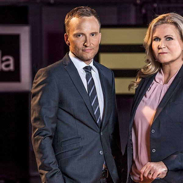 Anders Holmberg och Camilla Kvartoft leder Agendas partiledardebatt ihop för första gången.