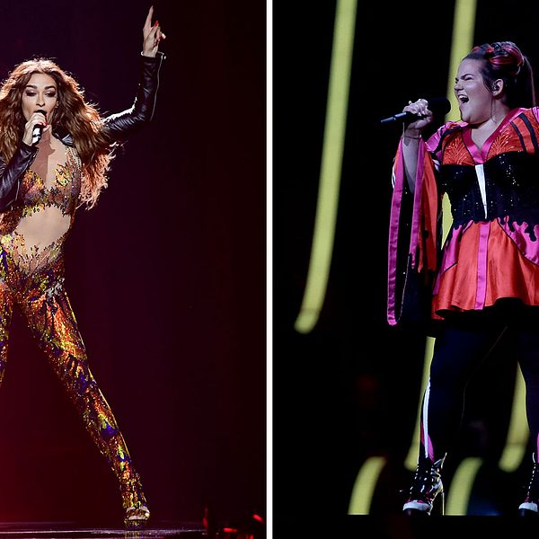 Cypriotiska Eleni Foureira och israeliska Netta Barzilai är två av förhandsfavoriterna inför ESC 2018.