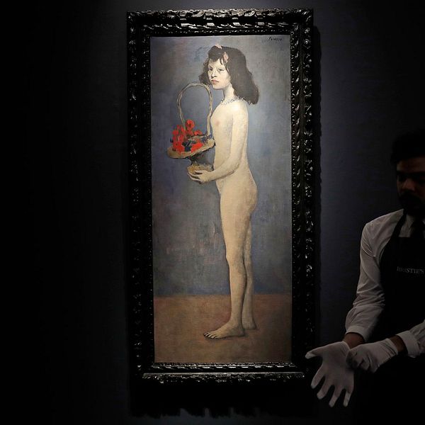 Flickan med blomsterkorgen av Picasso.