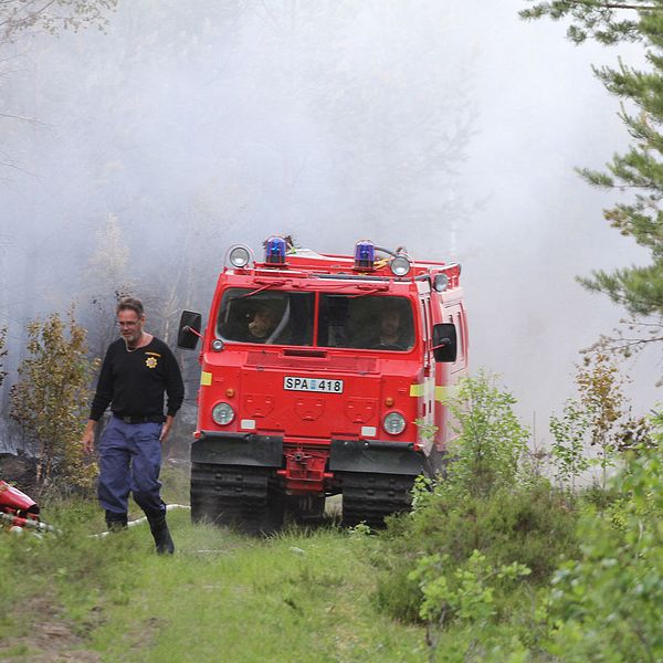 En bandvagn från räddningstjänsten.