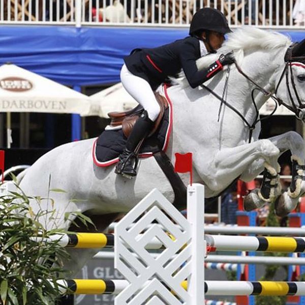 Tidigare svenska landslagsryttaren Mathilda Karlsson rider nu för Sri Lanka.