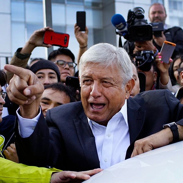 Andres Manuel López Obrador, 64, har varit storfavorit hela valrörelsen.