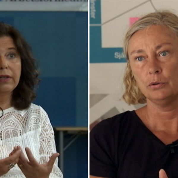 Arbetsförmedlingens överdirektör Maria Mindhammar och handläggaren Sara Rastbäck
