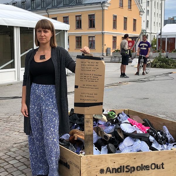 Kristina Wicksell, kommunikatör på Make Equal, som står bakom konstprojektet.