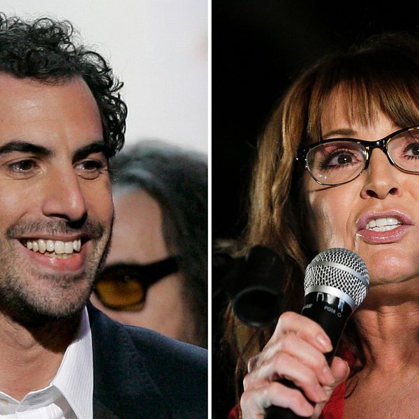 I sin nya tv-serie driver komikern Sasha Baron Cohen med den amerikanska politikens elit. Något som fått den republikanska tidigare vicepresidentkandidaten Sarah Palin att uppröras.