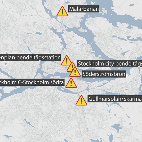 Karta över trafikstörningar