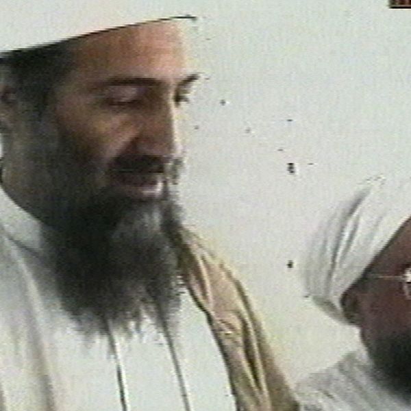 Bild av video som publicerades av Qatars Al-Jazeera tv-sändning den 5 oktober 2001.