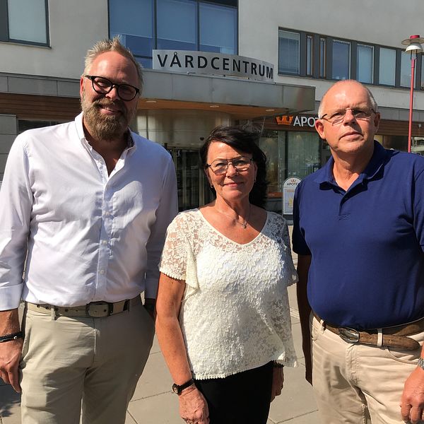 Raymond Pettersson, Helena Stålhammar och Rune Backlund, centerpolitiker inom Region Jönköpings län