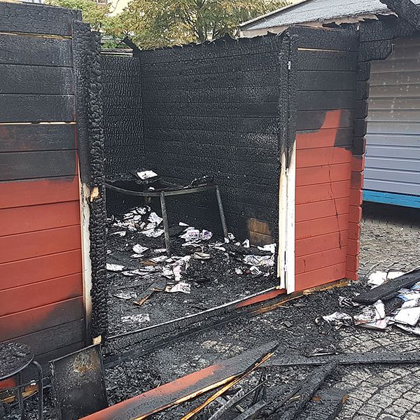 Linköping valstuga brand sverigedemokraterna