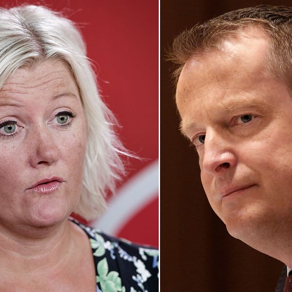 Socialdemokraternas partisekreterare Lena Rådström Baastad och Socialdemokraternas gruppledare i riksdagen Anders Ygeman.