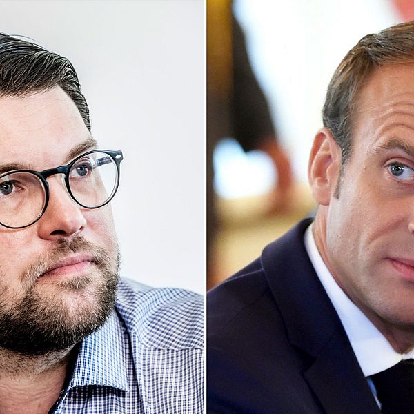 Emmanuel Macron och Jimmi Åkesson.
