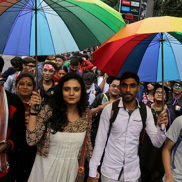 Prideparad i Kolkata, Indien, i vintras.