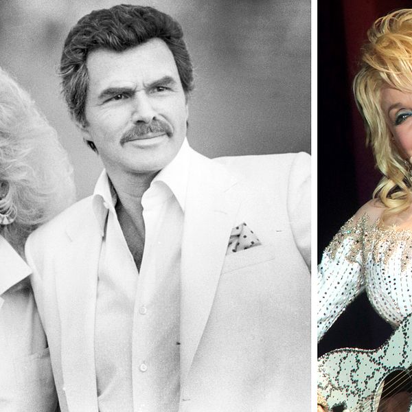 Skådespelaren Loni Andersson till vänster om Burt Reynolds – en av många som sörjer Reynolds bortgång är Dolly Parton (till höger)