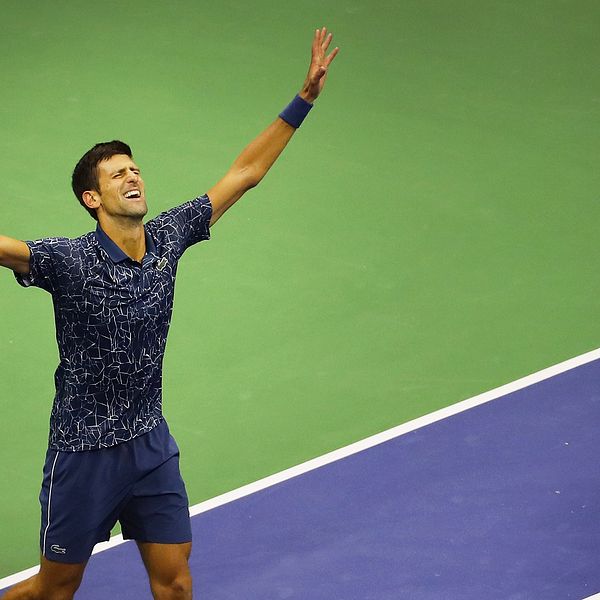 Djokovic vann sin 14:e grand slam-turnering i karriären när han segrade över Del Potro i US Open-finalen