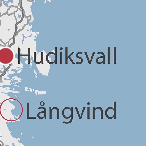Långvind ligger mellan Hudiksvall och Söderhamn.