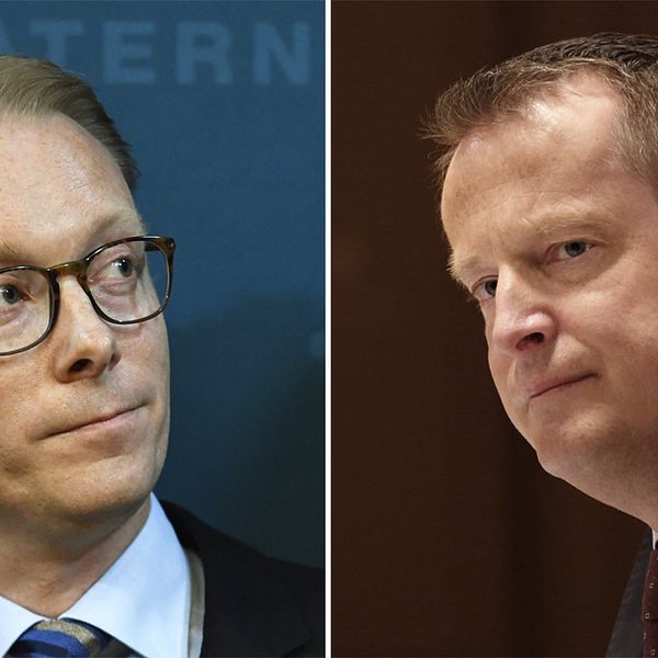 Gruppledarna Tobias Billström (M) och Anders Ygeman (S).