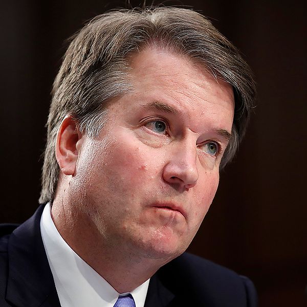 Brett Kavanaugh vittnar inför senatens justitieutskott 6 september 2018.